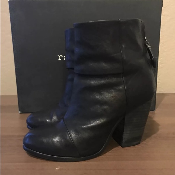 RAG & BONE NEWBURY 2.0 BLACK SUEDE CLASSIC ANKLE BOOTIES  Rag & Bone NEWBURY BOOTIES Black leather 6.5